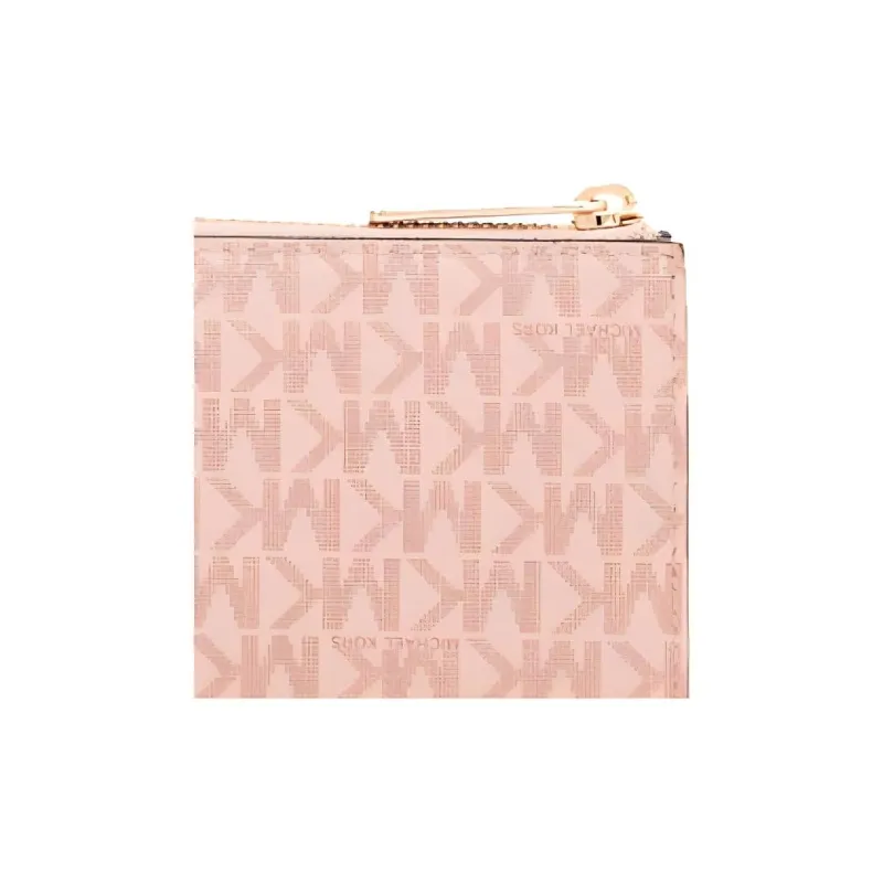 MICHAEL KORS Jet Set Travel Canvas Clutches Wallets Women's Light Pink-3