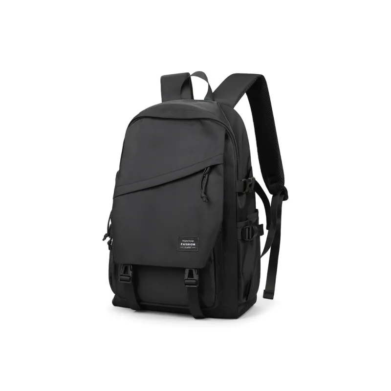 VINEY Fabric Backpack Large Size Unisex Black-2