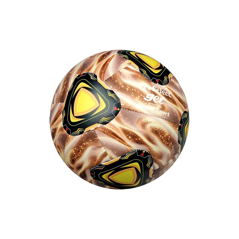 ProSelect Size 5 Soccer PU Machine Stitched Soccer Ball Unisex Brown-3