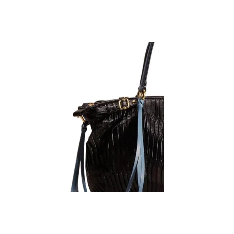 COACH Sophia Leather Handbags Shoulder Bag Crossbody Bag Large Size Women's Black-3