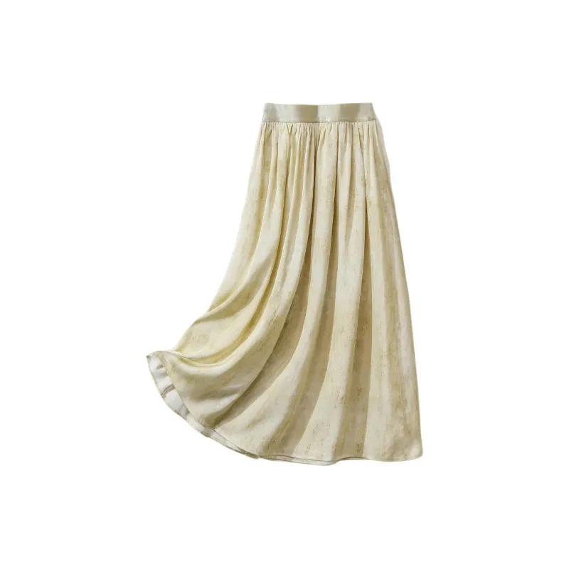 IHIMI Casual Long Skirt Women's Tender Grass Green-2