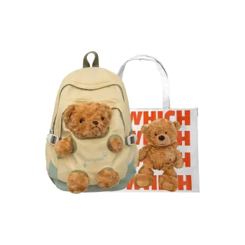 Bywhich Nylon With Plush Backpack Regular Women's Multicolor