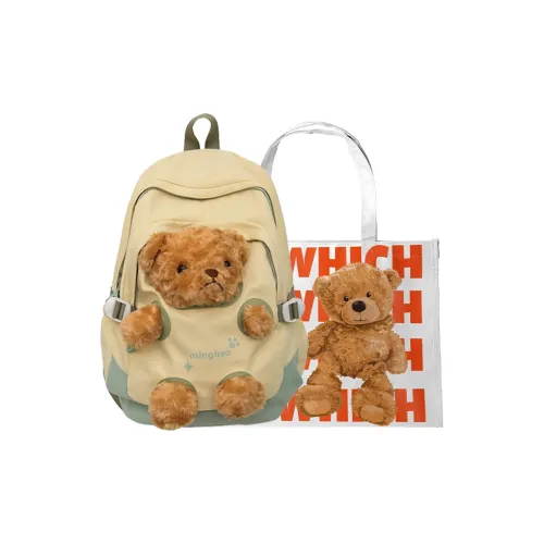Bywhich Nylon With Plush Backpack Regular Women's Multicolor