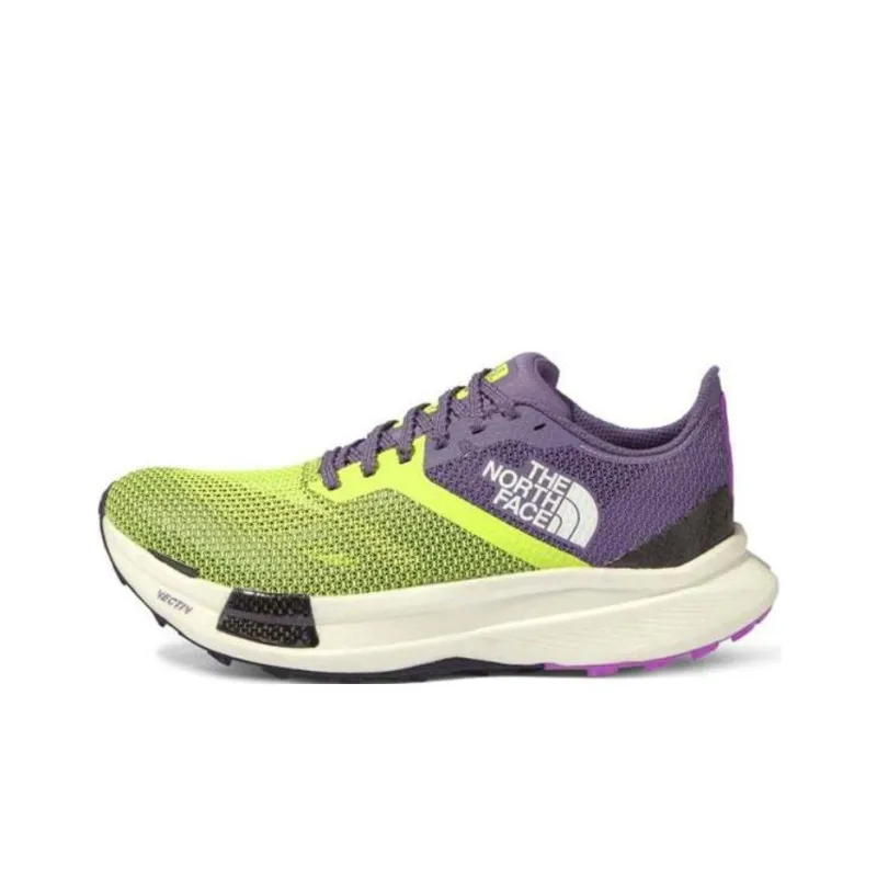 THE NORTH FACE Cushioned Slip-Resistant Low-Top Running Shoes Women's Neon Green-0