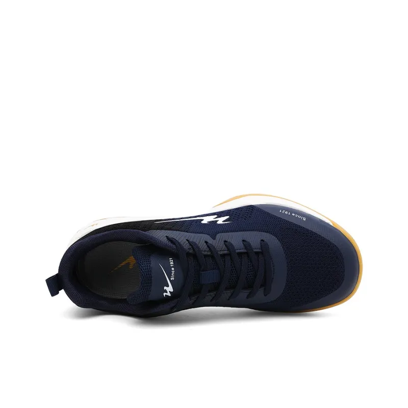 Binary Shock Absorbers With Slip Resistant And Abrasion Resistant Properties Low Top Badminton Shoes Unisex Dark Blue-3