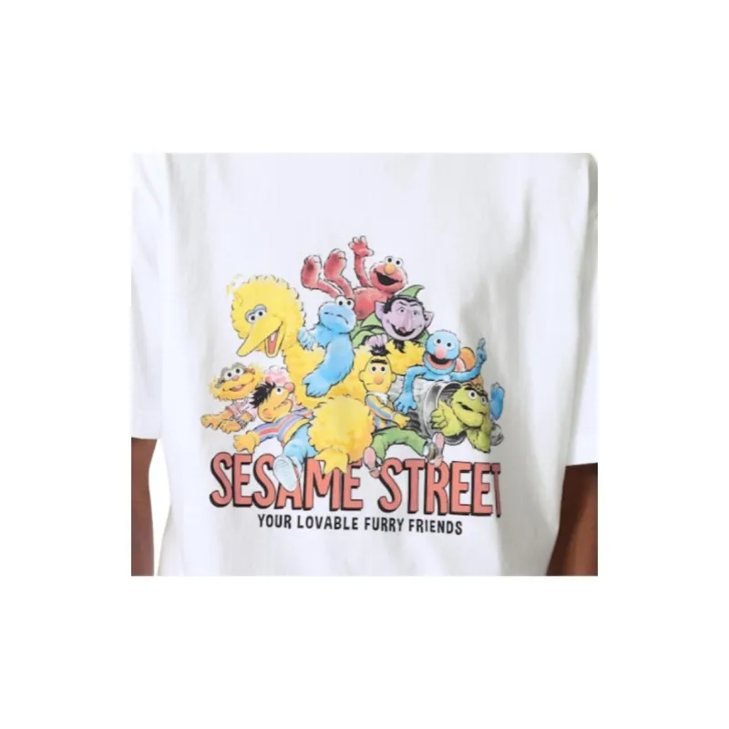 Sesame Street X UNIQLO Sesame Street Collaboration T Shirts Unisex White-3