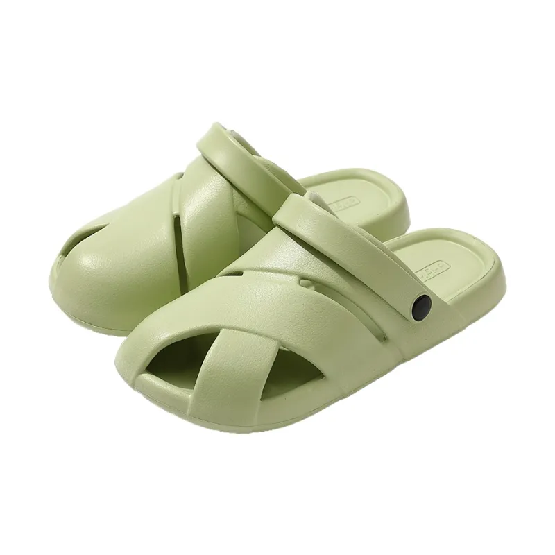 Foot Recreation Unisex Closed Toe Summer Soft Sole Heelless Home Slippers-4
