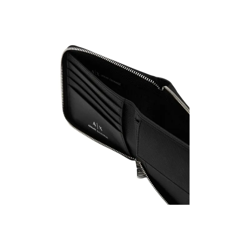 ARMANI EXCHANGEAE Cow Leather Clutch Wallet Men's Black-3