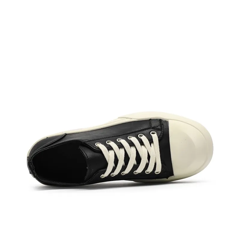 Journey Of Inspiration Warm Height Increasing Low-Top Skateboard Shoes Men's Black-3