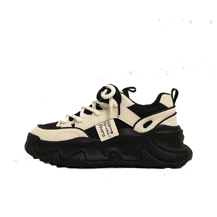 AMICNIEGD Cushioning Wear-Resistant Balance Low-Top Chunky Sneakers Women's-0