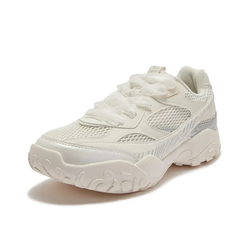 361° Anti Slip Wear Resistant Low Top Casual Shoes Women's Feather White-1