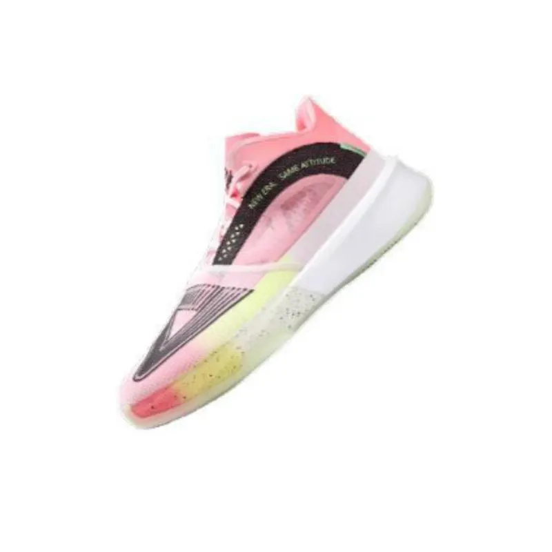 PEAK Surfing The Big Triangle 1.0 Durable Breathable Mid Top Basketball Shoes Men's Pink-2