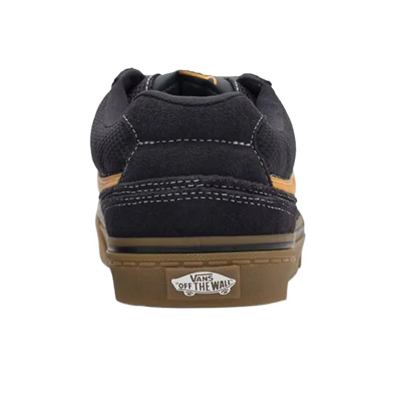 Vans Caldrone Anti-Slip Wear-Resistant Low-Top Skateboard Shoes Men's Black Yellow-4