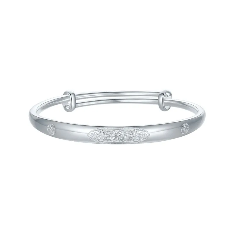 LIU GUI FU JEWELRY 999 Fine Silver Bangles Women's-0