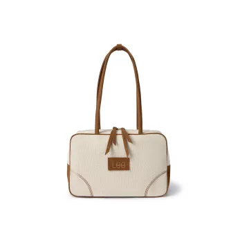 Lee Canvas Bowling Bag Canvas Bag Shoulder Bag Women's Millet Beige