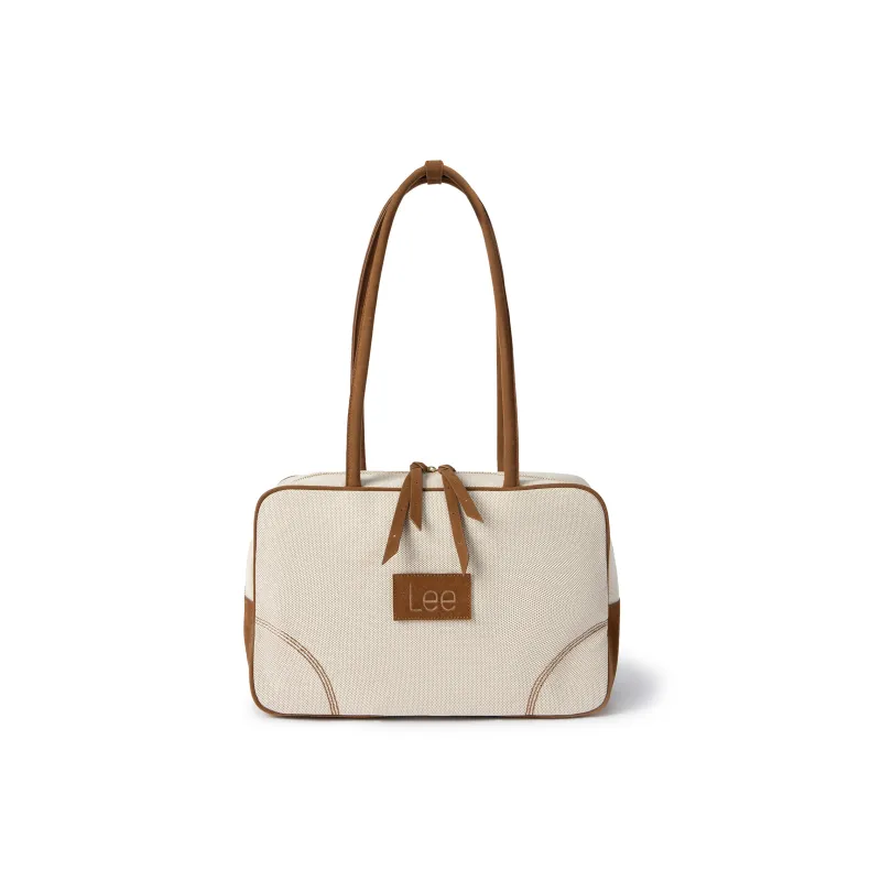 Lee Canvas Bowling Bag Canvas Bag Shoulder Bag Women's Millet Beige-0