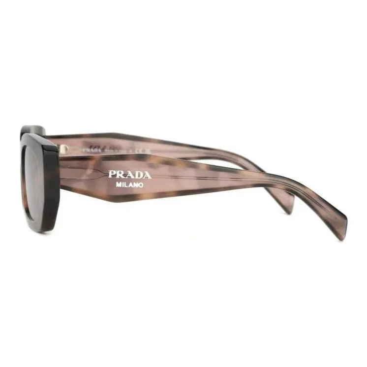 PRADA Plate Frame Rectangular Sunglasses Unisex Tortoiseshell-2