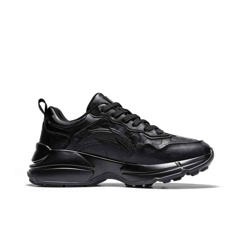NFL Los Angeles Lightning Team Wear-Resistant Height Increasing Coverage Low-Top Chunky Sneakers Unisex Black-1