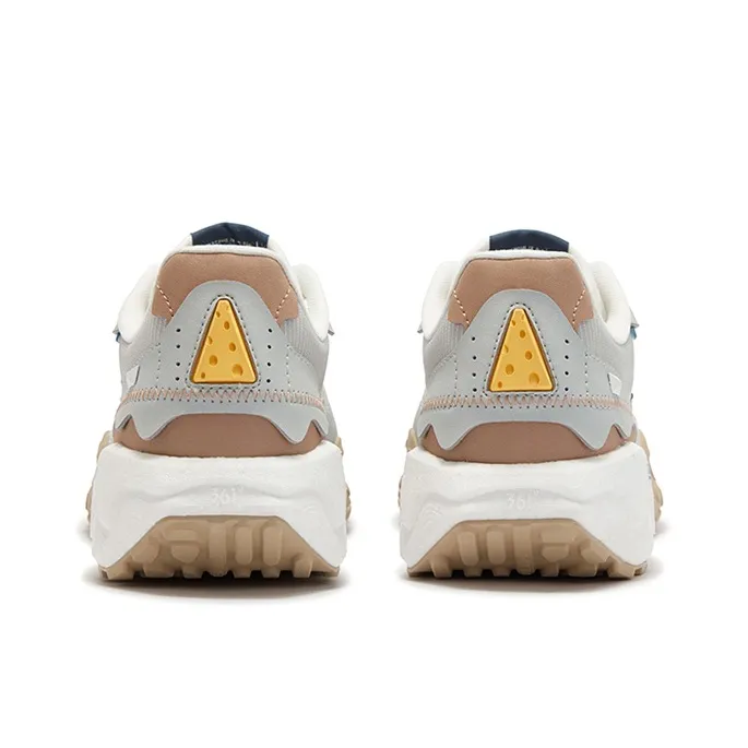 361° Crunchy Biscuit 2SE Anti Slip Wear Resistant Low Top Casual Shoes Men's Gray-3