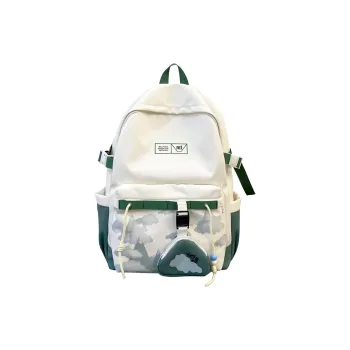 URBAN FOREST Nylon Backpack Unisex Green/Brown