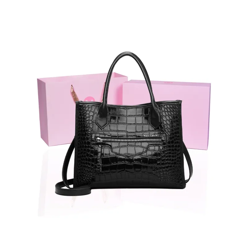 ZAVC Patent Leather Crossbody Bag, Shoulder Bag, Handbag Regular Women's Black/Coffee/Burgundy-0