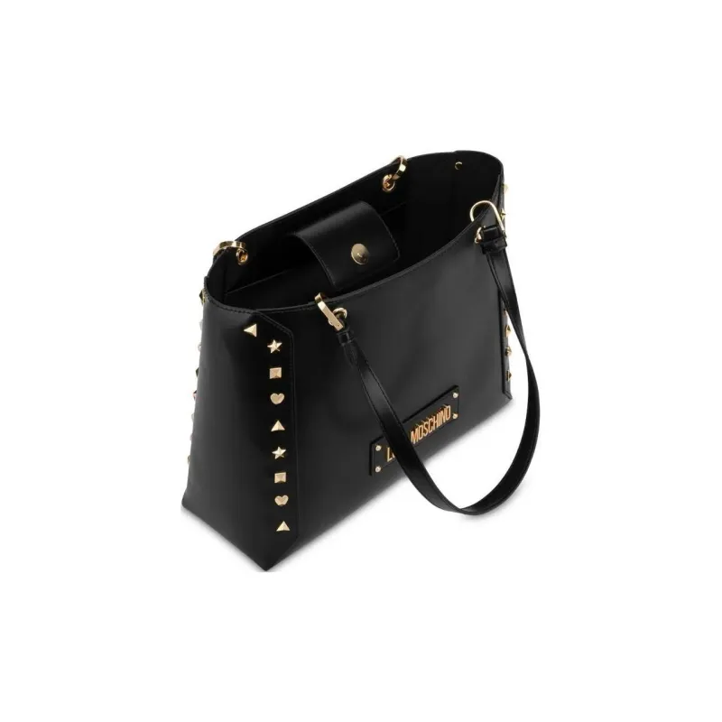 LOVE MOSCHINO PU Shoulder Bag Women's Black-1