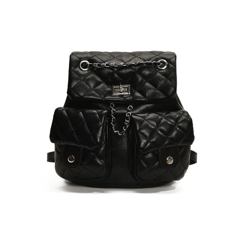 Yalu Pu Backpack Regular Women's Solid Color-6