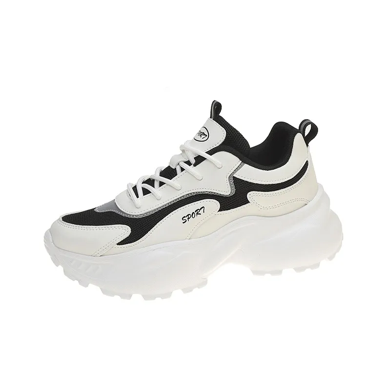 AMICNIEGD Anti-Slip And Wear-Resistant Breathable Low-Top Chunky Sneakers Women's-6