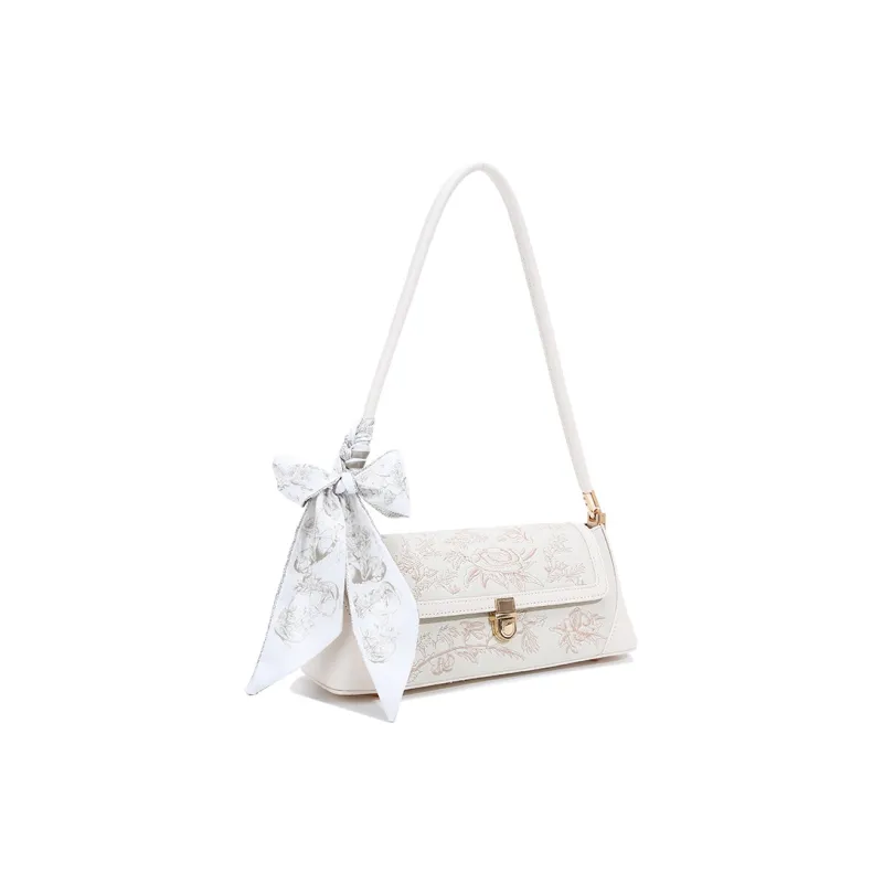 Carit&Koty Polyurethane Shoulder Bag Women's Brown/White-9