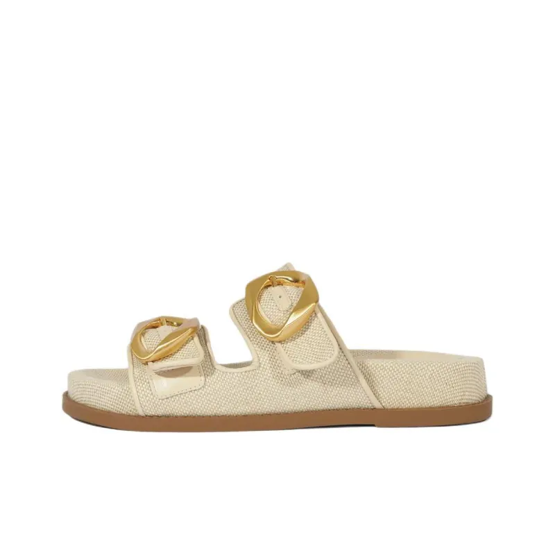 Schutz Slip Resistant Slide Slippers Women's Beige-0
