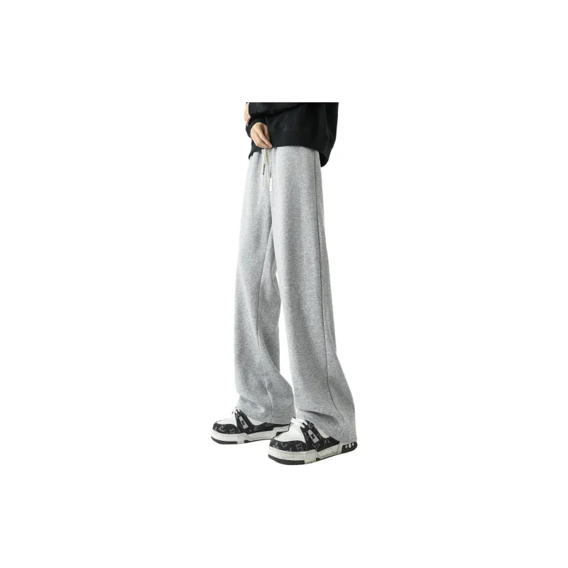 FAKE VINTAGE Knitted Sports Pants Unisex Dark Gray-15