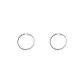 [8mm Silver 2 Pack]Open-Ended Plain Band Hoop Earrings Eh-1919.ebB