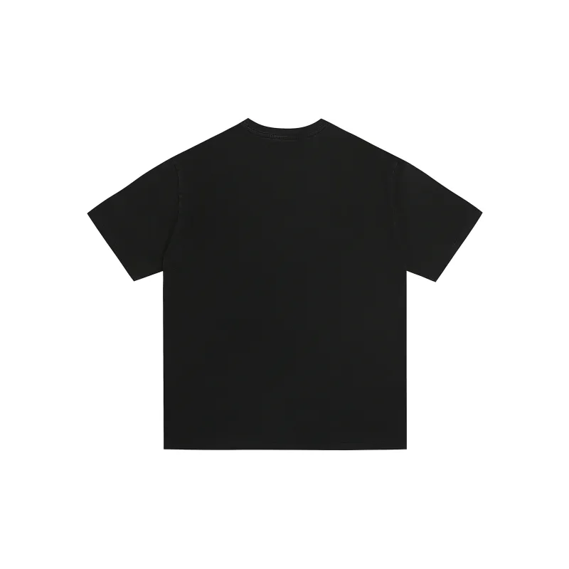 4EVER LAB T Shirts Unisex Washed Black-1