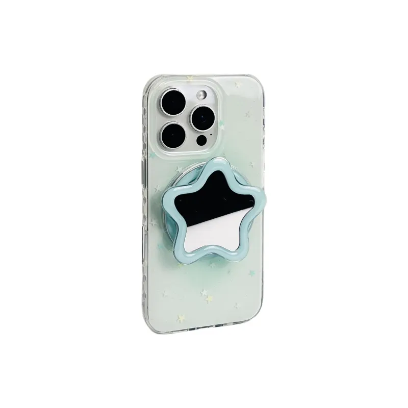 Sopi Acrylic Material Blended Green Screen Stars Phone Cases Compatible With IPhone 16/15 Pro Max/Apple 13/14 Pro/Max-1
