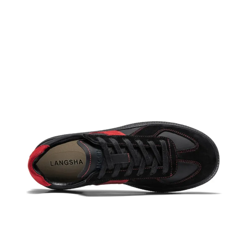 Lanza LANGSHA Cloud Collection Classic German Army Trainers Low Top Skateboard Shoes Unisex-8