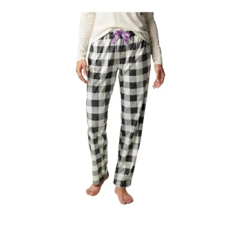 Columbia Minky Pajama Pants Women's Black White Plaid