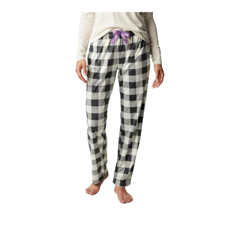 Columbia Minky Pajama Pants Women's Black White Plaid-0