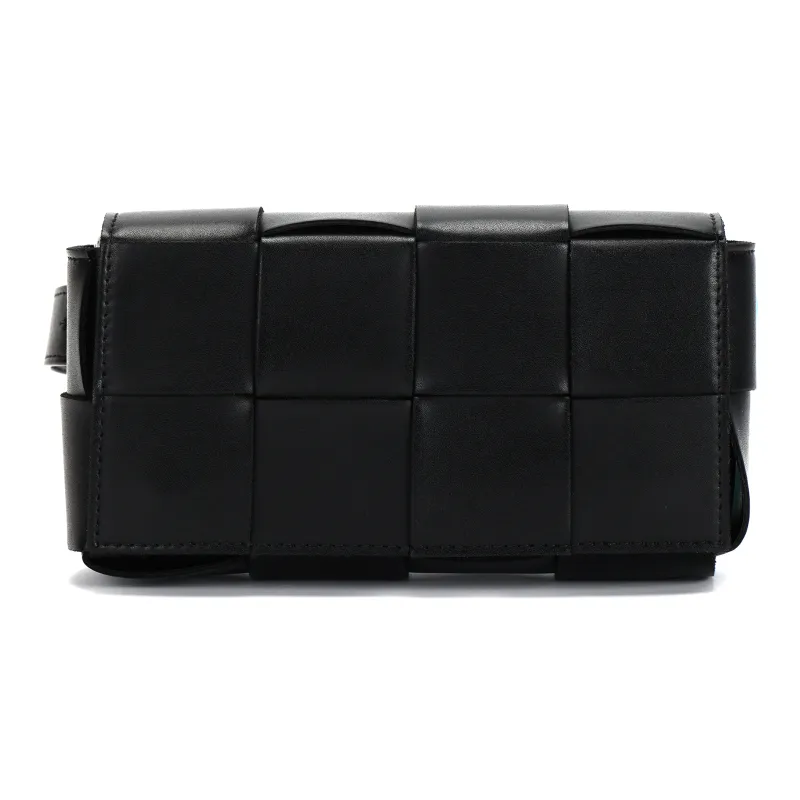 Bottega Veneta Cow Leather Fanny Pack Men's Black-2