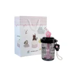 [Korean-Style Cat Birthday Shopping Bag]Black (Small Cloud Straws)