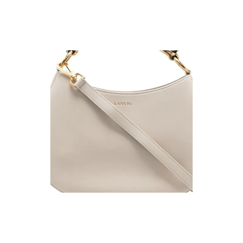 Lanvin Sheepskin One Shoulder Handbag Women's White-3