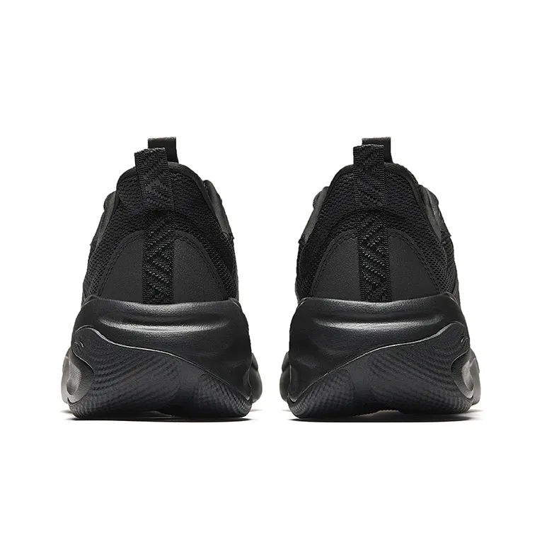 CHAOJIANTA Anti-Slip Wear-Resistant Low-Top Chunky Sneakers Men's Basic Black-3