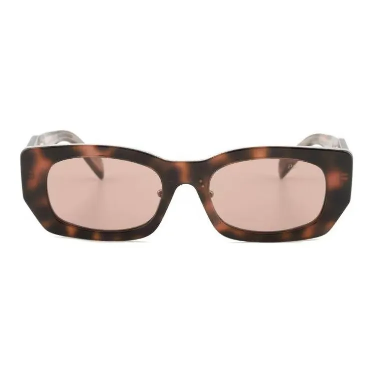 PRADA Plate Frame Rectangular Sunglasses Unisex Tortoiseshell-1