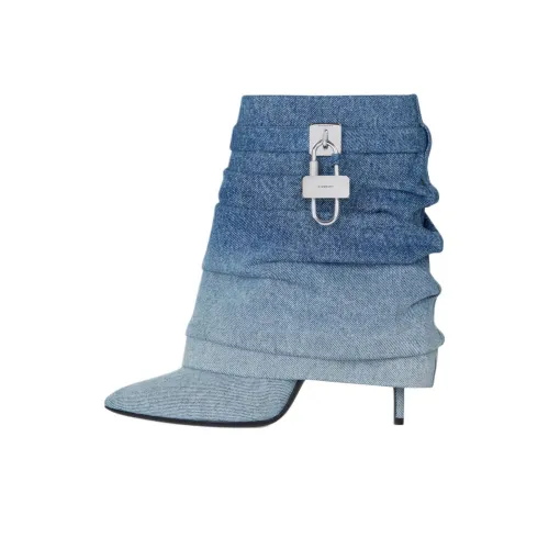 Givenchy Shark Lock Ankle Boots 9.5cm Women's Blue