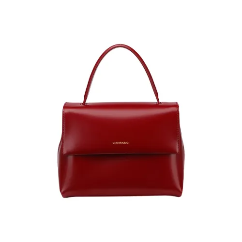 Tanita West Cow Leather Handbag Women's Burgundy