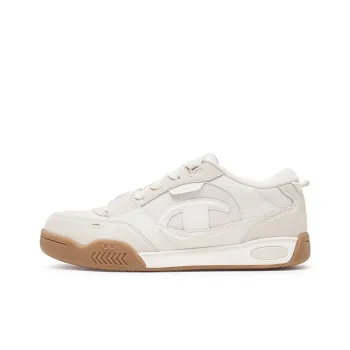 Champion Low Top Skateboard Shoes Men's Linen/Milk White