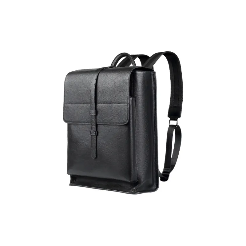 LARTIGENT Cow Leather Backpack Men's Black-1