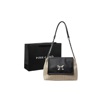 PINK·LAND Straw Woven Shoulder Bag Regular Women's Multicolor