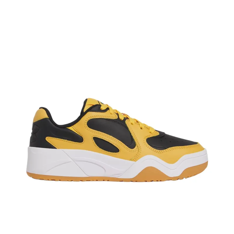 Under Armour Anti Slip Wear Resistant Low Top Casual Shoes Unisex Yellow Black-2