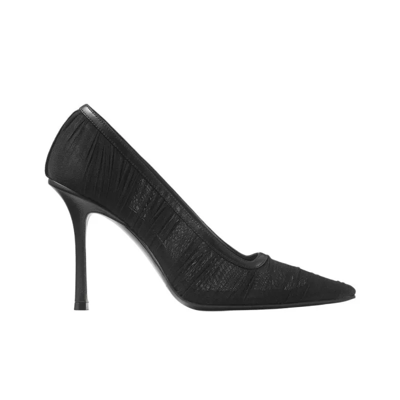 Jimmy Choo Lotta Slim Heel High Heels 10cm Women's Black-1