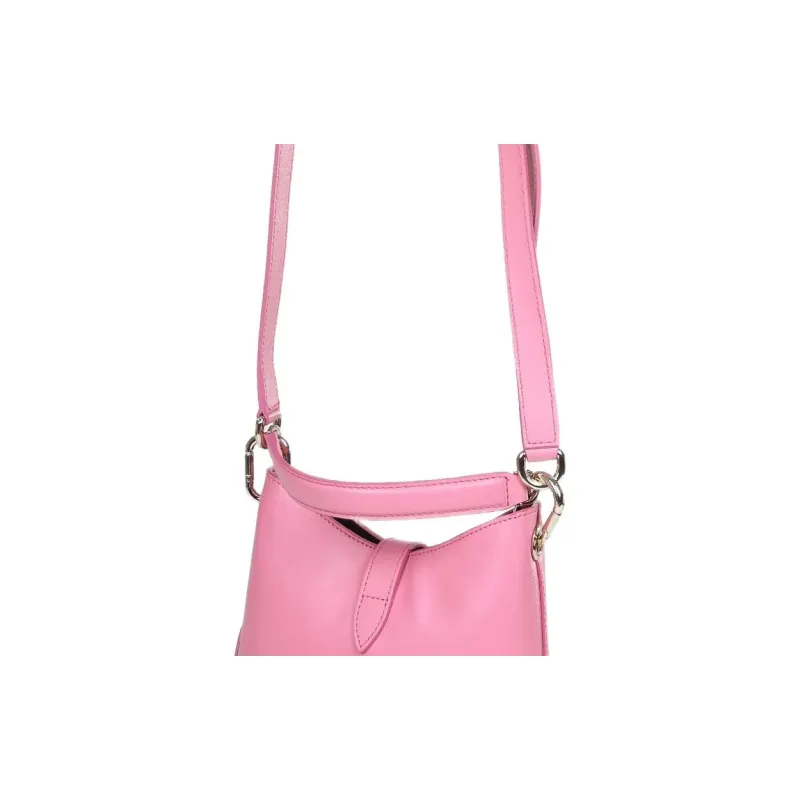 Furla Sirena Collection Leather Handbag Shoulder Bag Clutch Mini Women's Pink-4